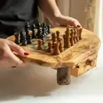 Rustic Square Chess Board With Storage - Image 3