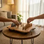 Rustic Square Chess Board With Storage - Image 11