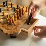 Rustic Square Chess Board With Storage - Image 6