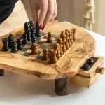 Rustic Square Chess Board With Storage - Image 4