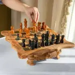 Rustic Wavy Chess Set - Image 4