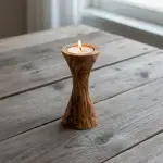 Set of 3 Tunisian Olive Wood Candle Holders - Image 7