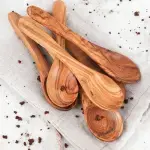 Small Olive Wood Spoon Handmade Mini Wooden Utensil - Image 3