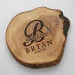 Small Round Charcuterie Board Handmade from Olive Wood - Image 9