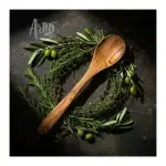 Tunisian Handmade Olive Wood Salad Spoon - Image 10