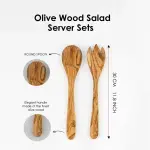 Tunisian Handmade Olive Wood Salad Spoon - Image 4