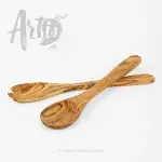 Tunisian Handmade Olive Wood Salad Spoon - Image 2