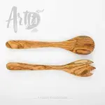 Tunisian Handmade Olive Wood Salad Spoon