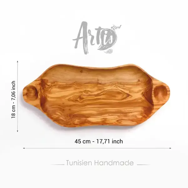 Tunisian Handmade Wood Serving Platter