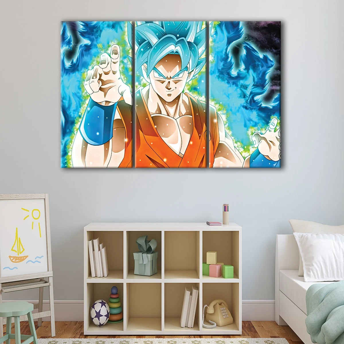 SSJ Blue Goku canvas art