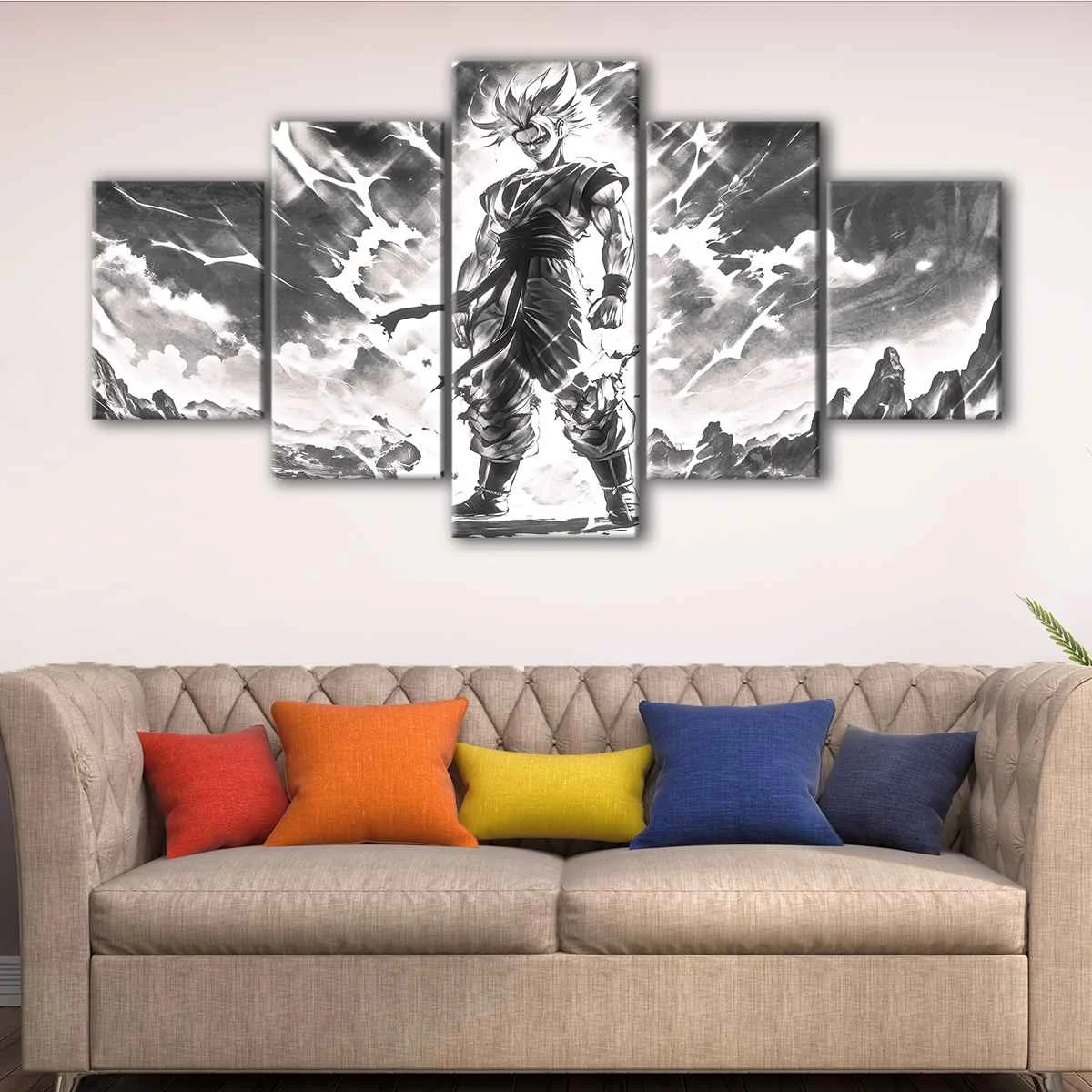Goku Black and White canvas art