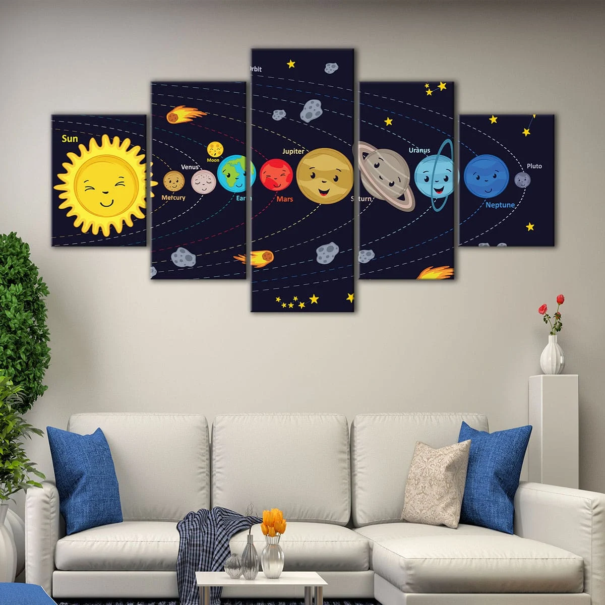 Kids Solar System canvas art