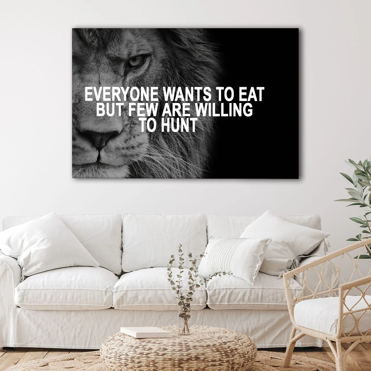 Lion Face Quote canvas art