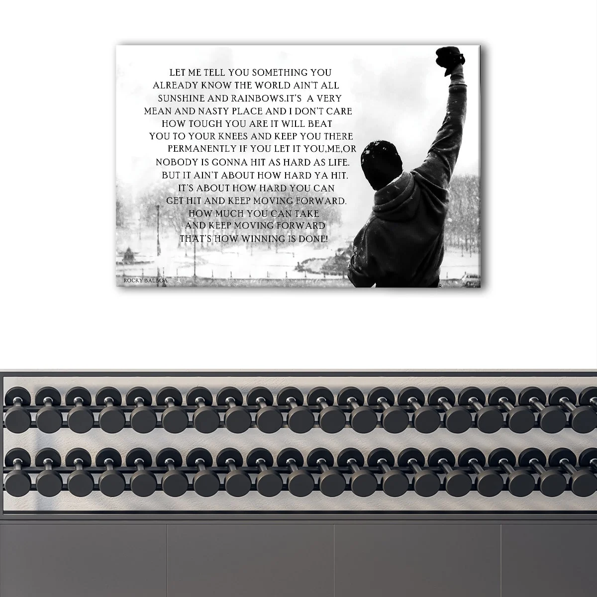 Rocky Life Quote canvas art