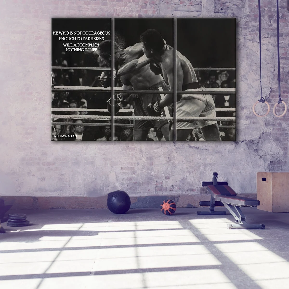 Ali KO Quote canvas art