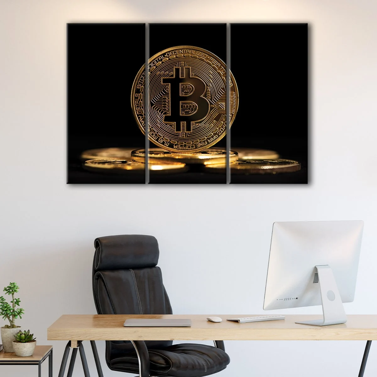 Bitcoin Cryptocurrency canvas art