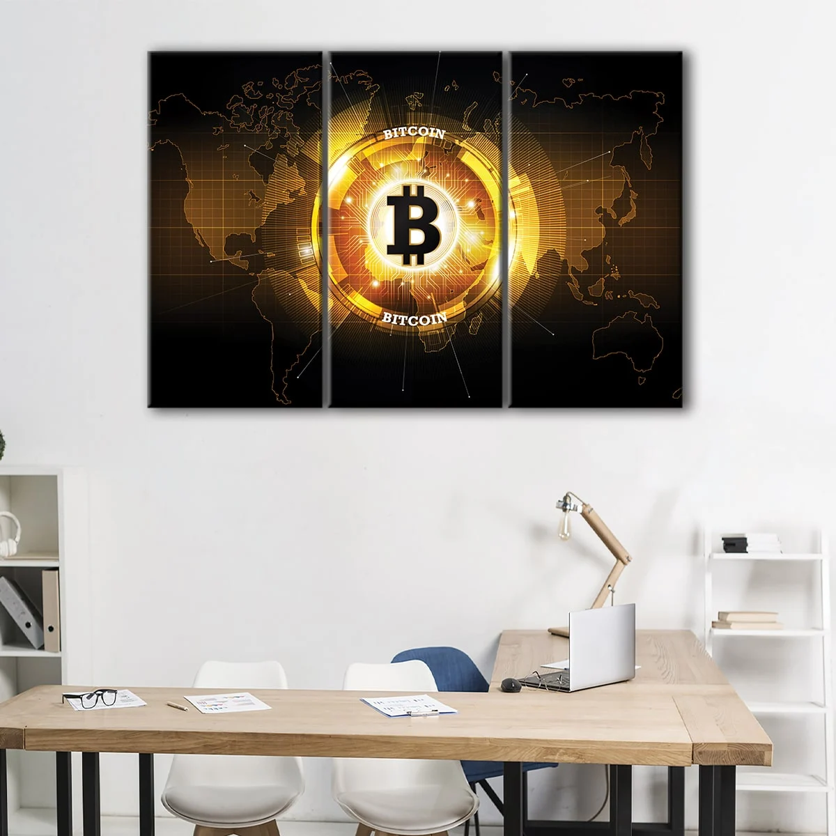 Bitcoin World canvas art