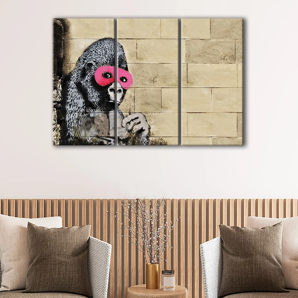 Gorilla in a Pink Mask canvas art