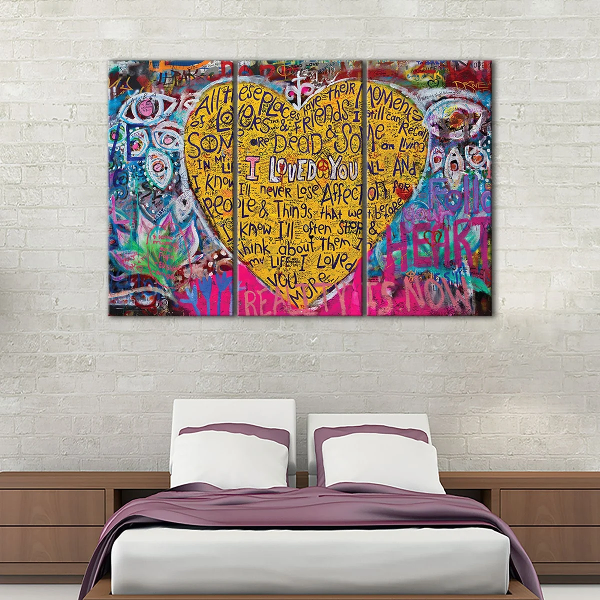 Graffiti Heart canvas art
