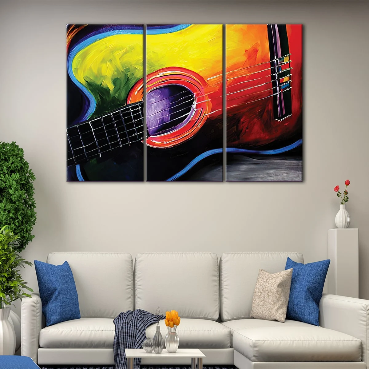 Guitar Painting Giclee canvas art