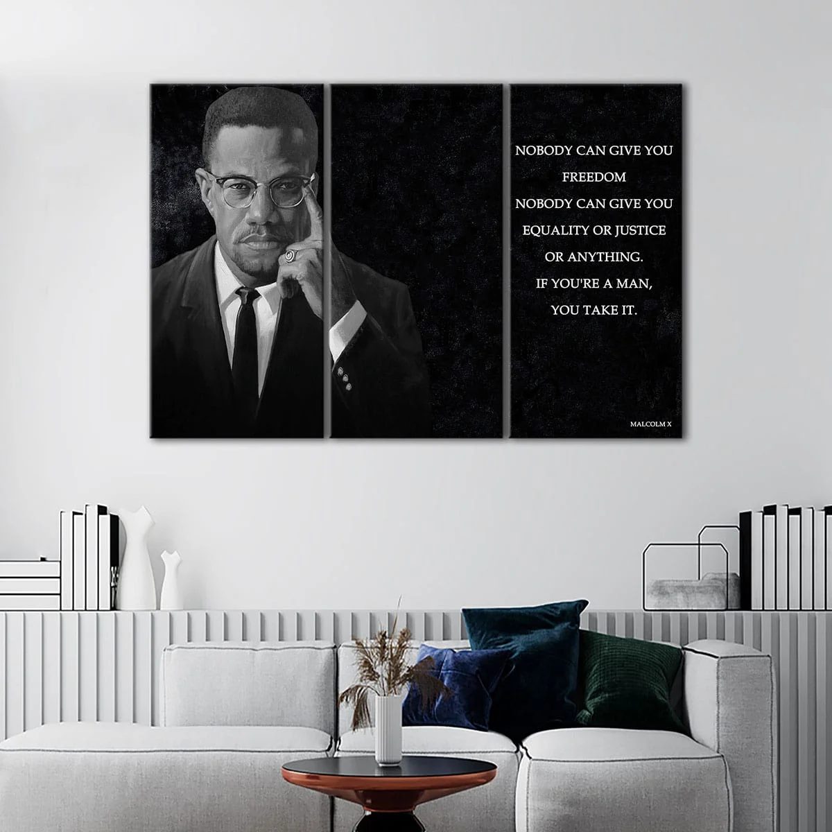 Malcom X Quote canvas art