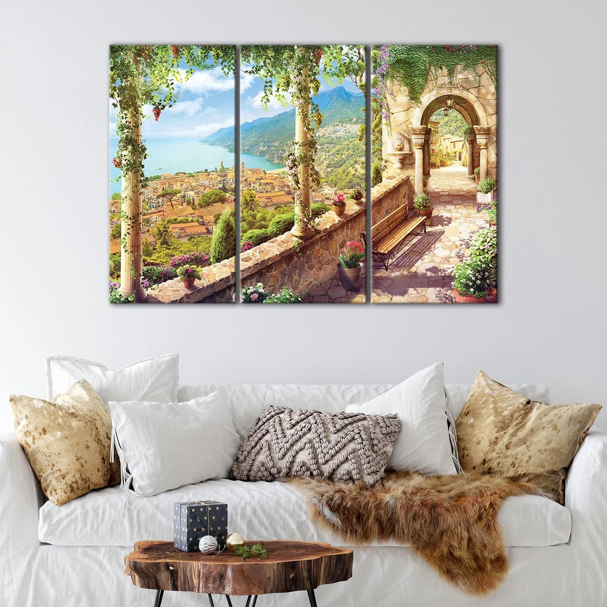 Old City Beach View canvas art