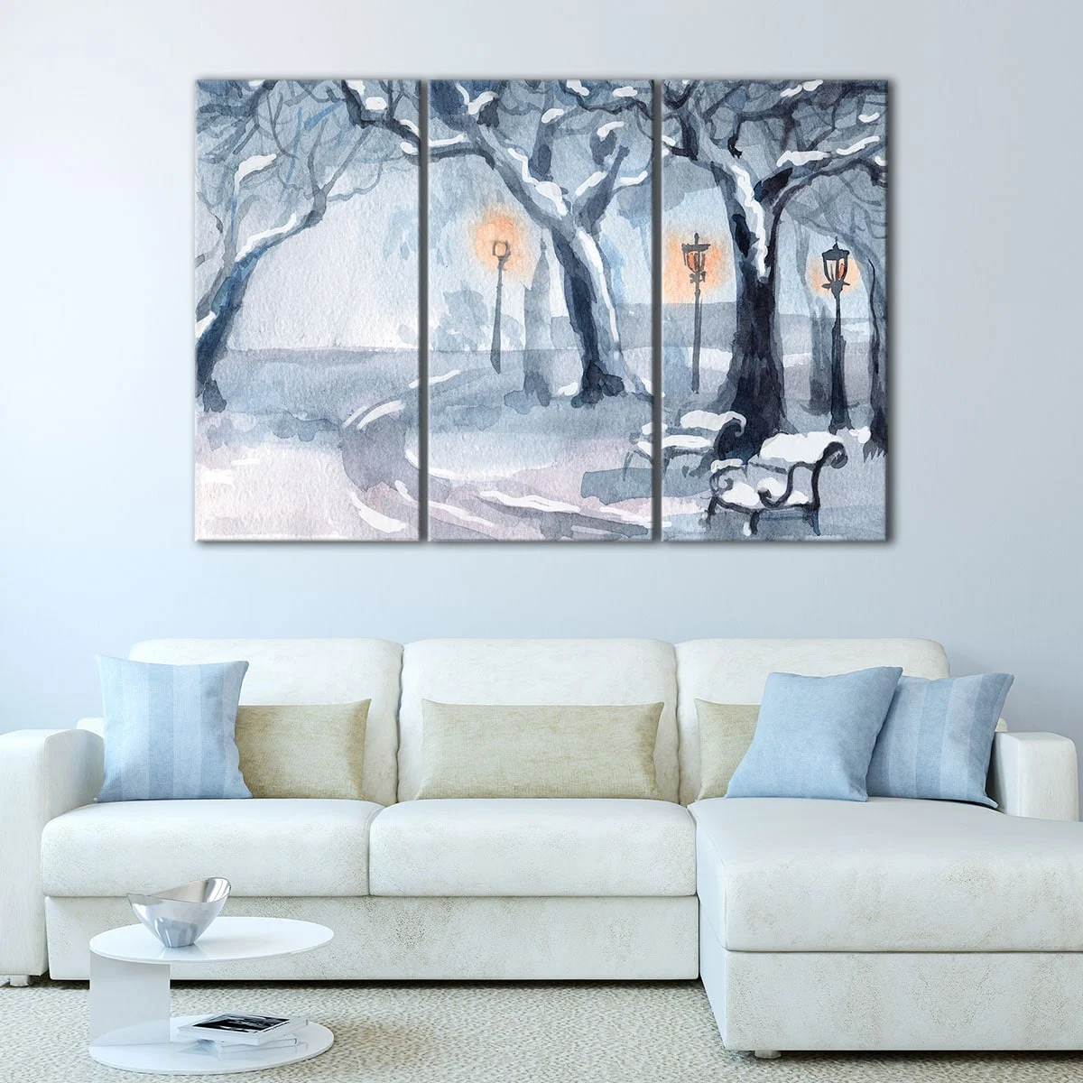 Snowy Park canvas art