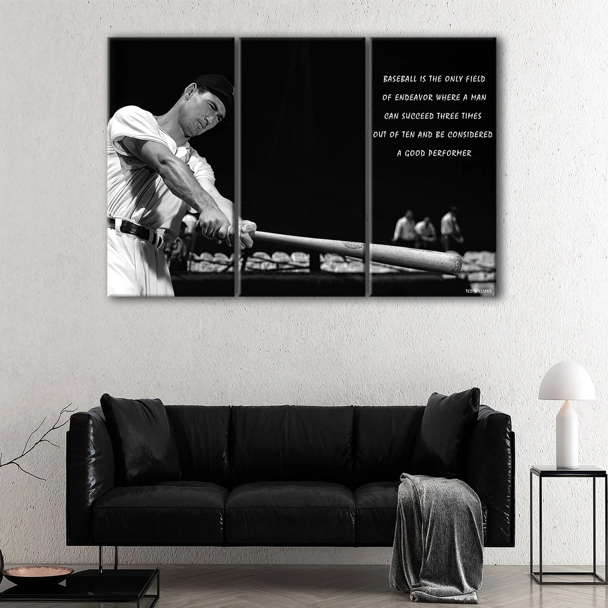 Ted Williams Baseball canvas art
