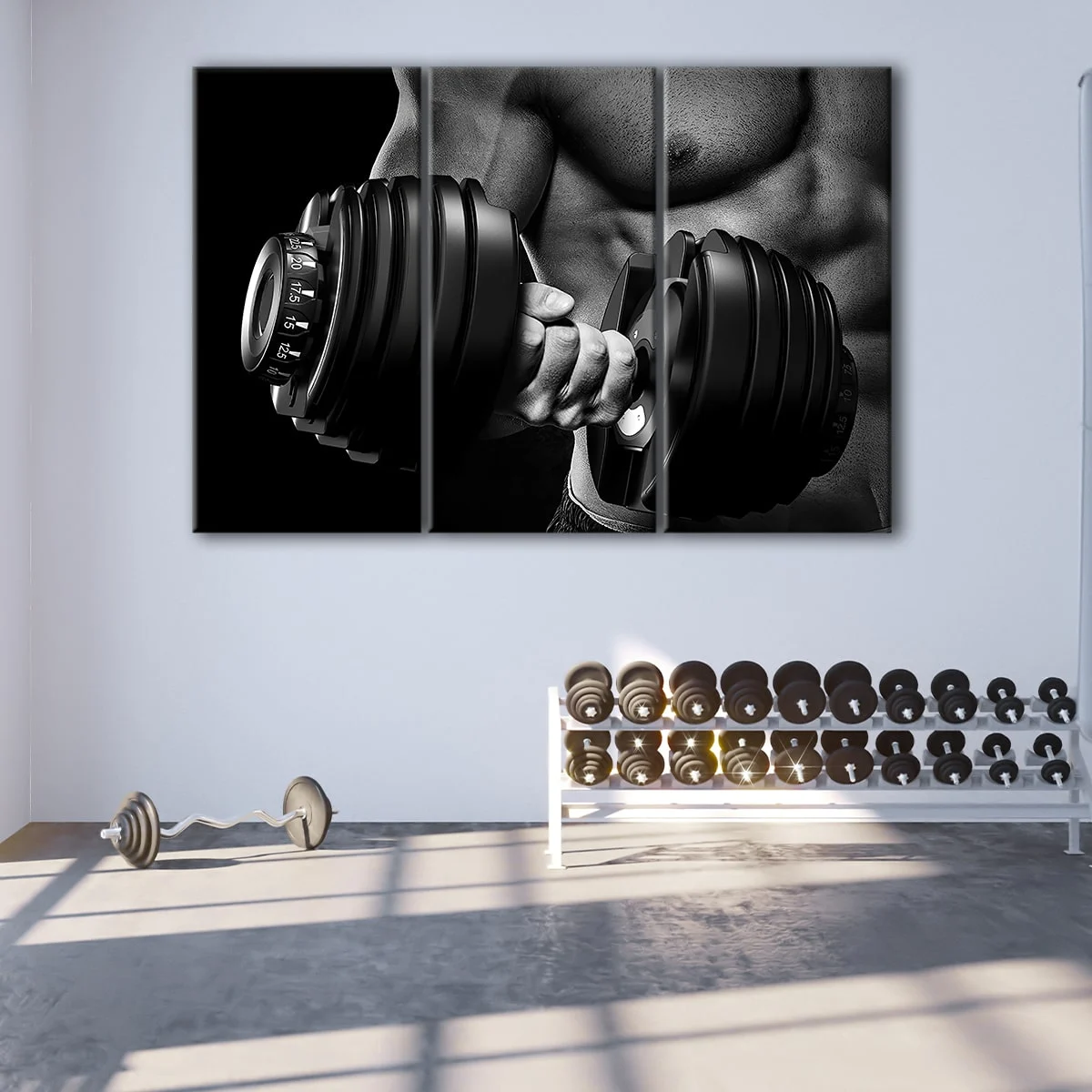 Dumbbell Weightlifting canvas art