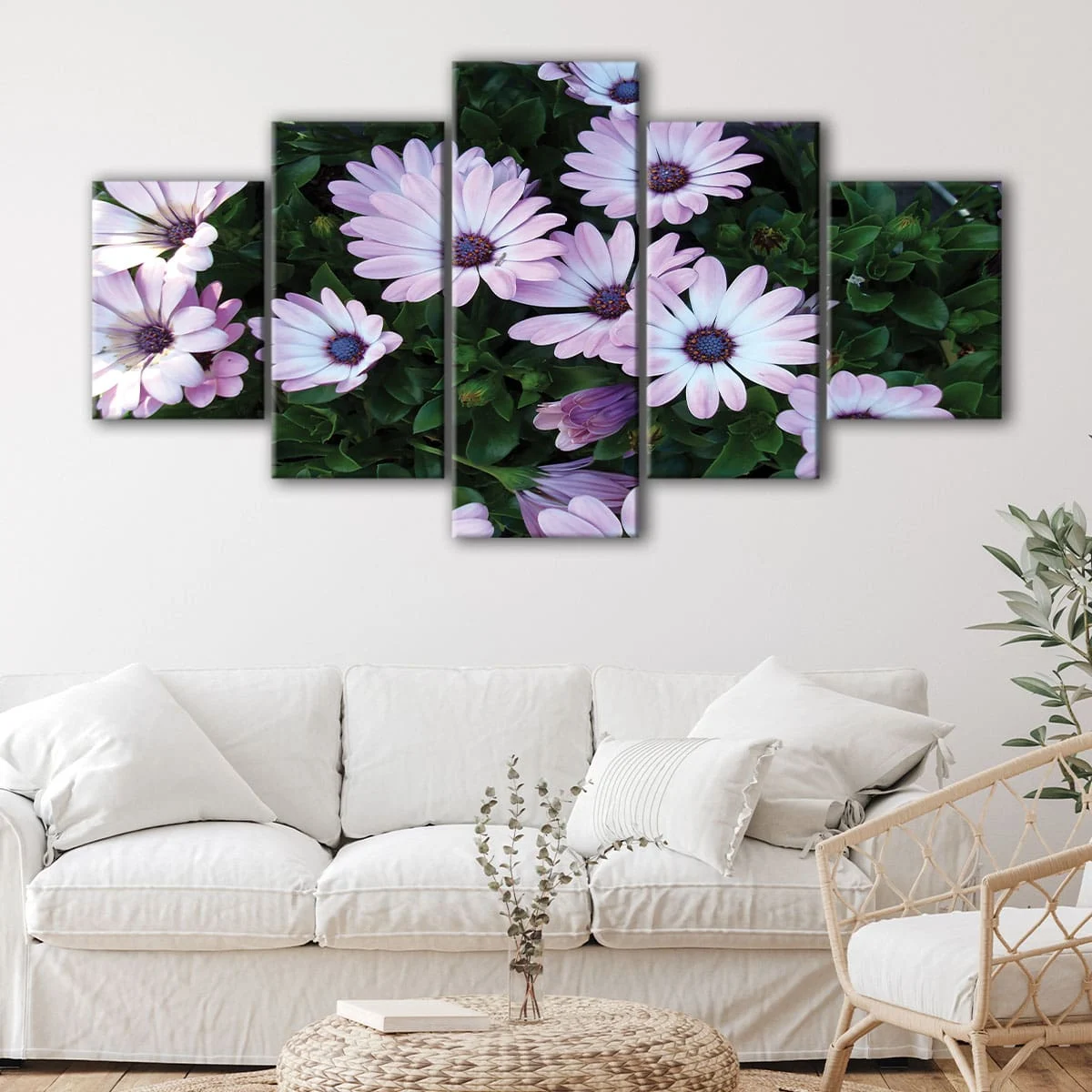 Purple Daisy Flowers canvas art