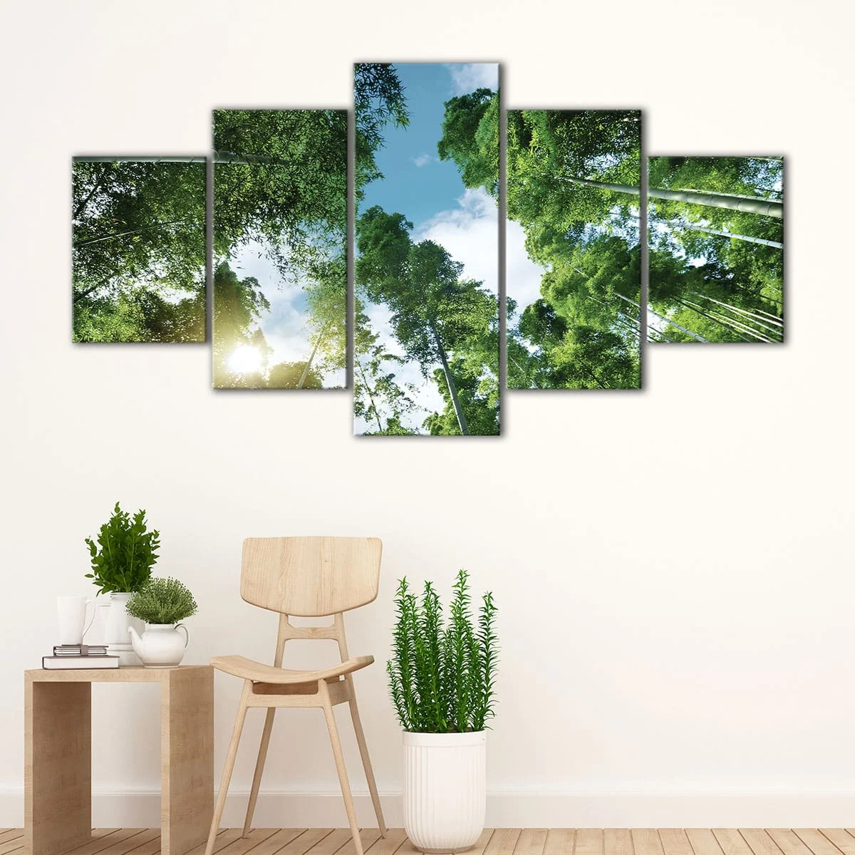 Bamboo Trees Sunlight canvas art