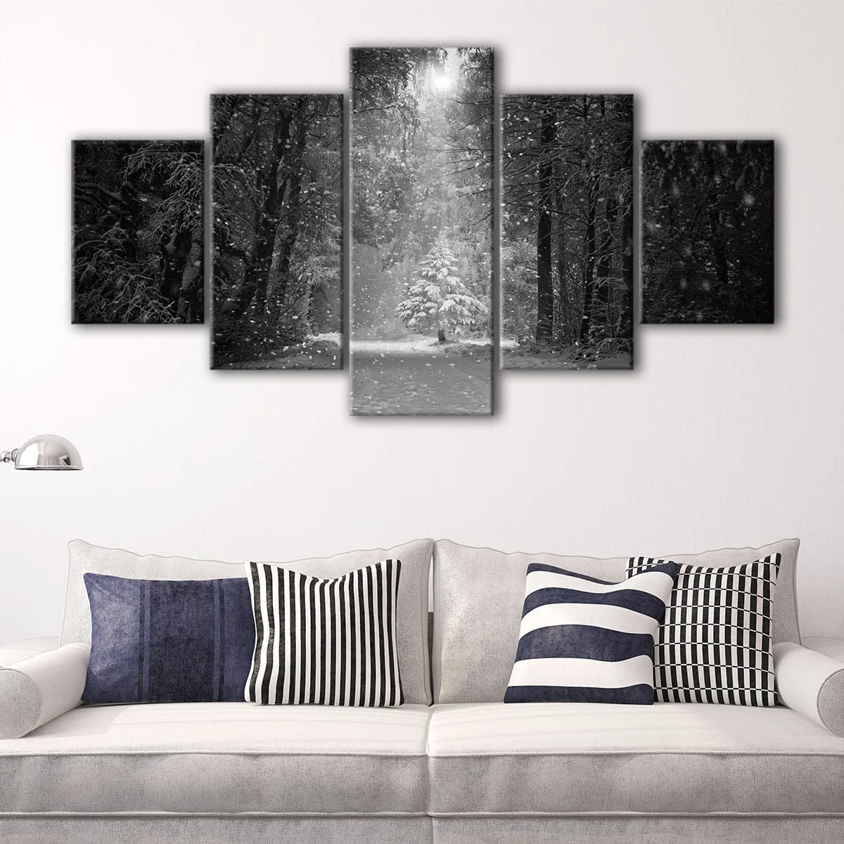 Black and White Forest canvas art