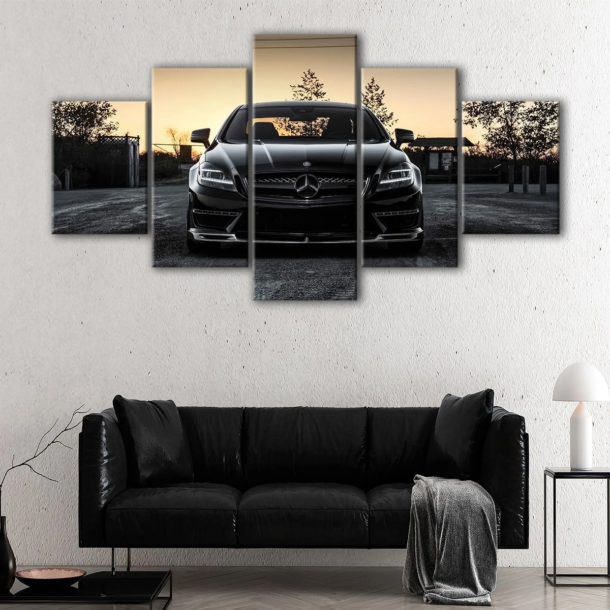 Black Mercedes Amg canvas art