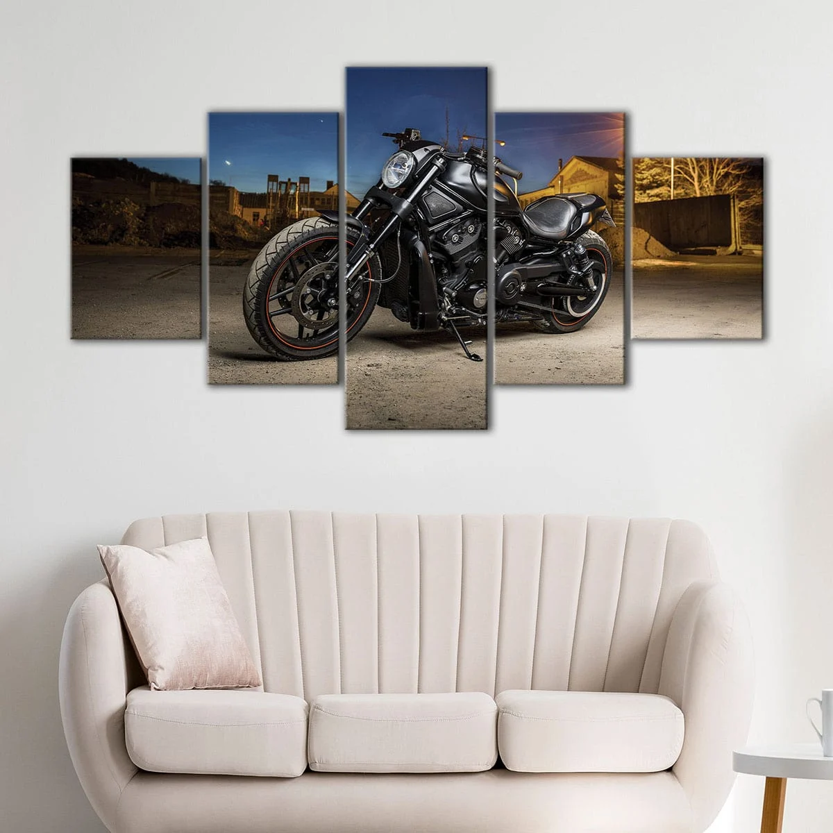Black Motorcycle canvas art