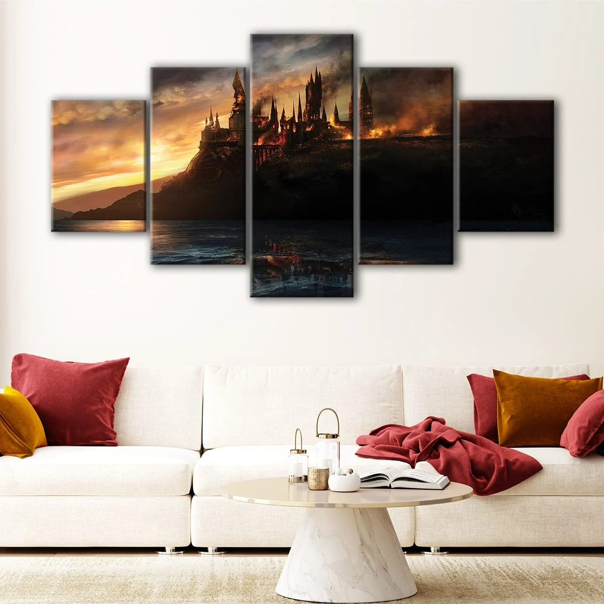 Burning Castel canvas art