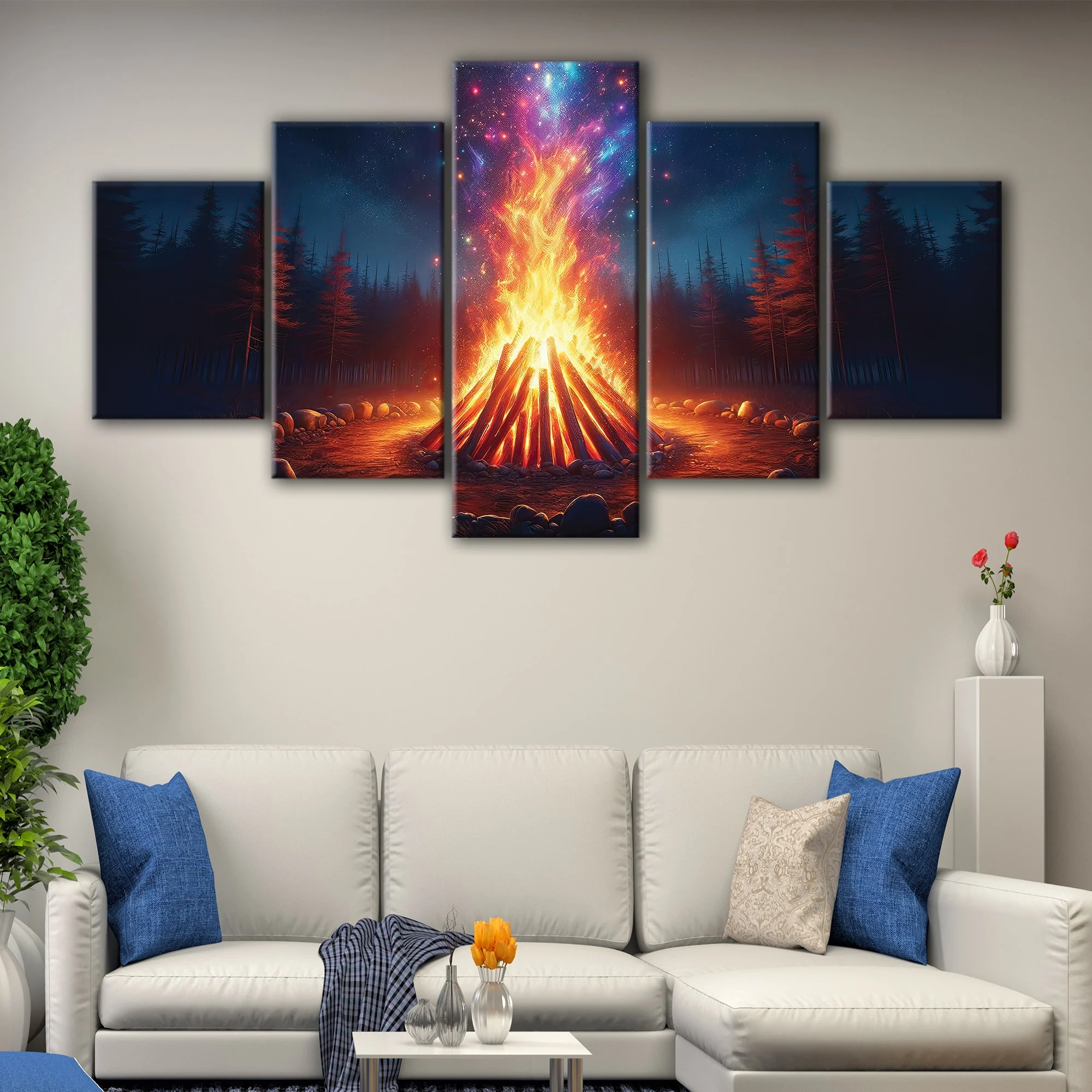Cosmic Bonfire canvas art