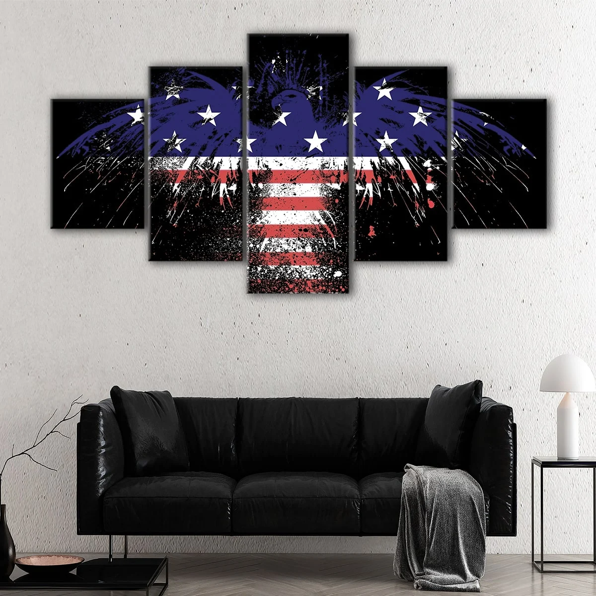 Eagle American Flag canvas art