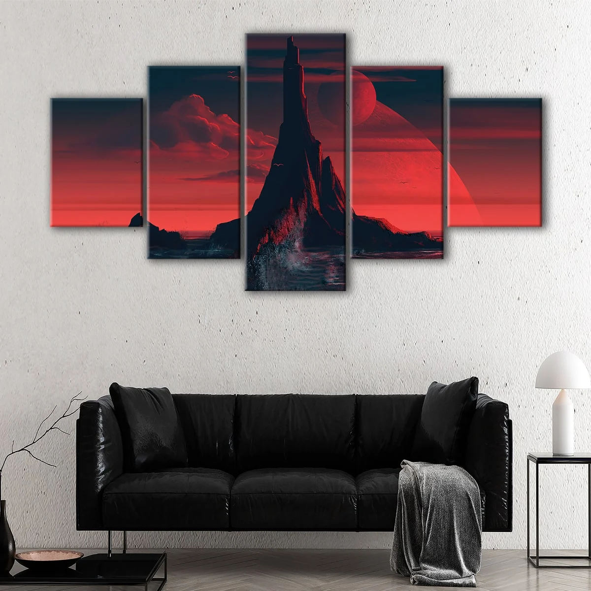 Fantasy Red Mountain canvas art