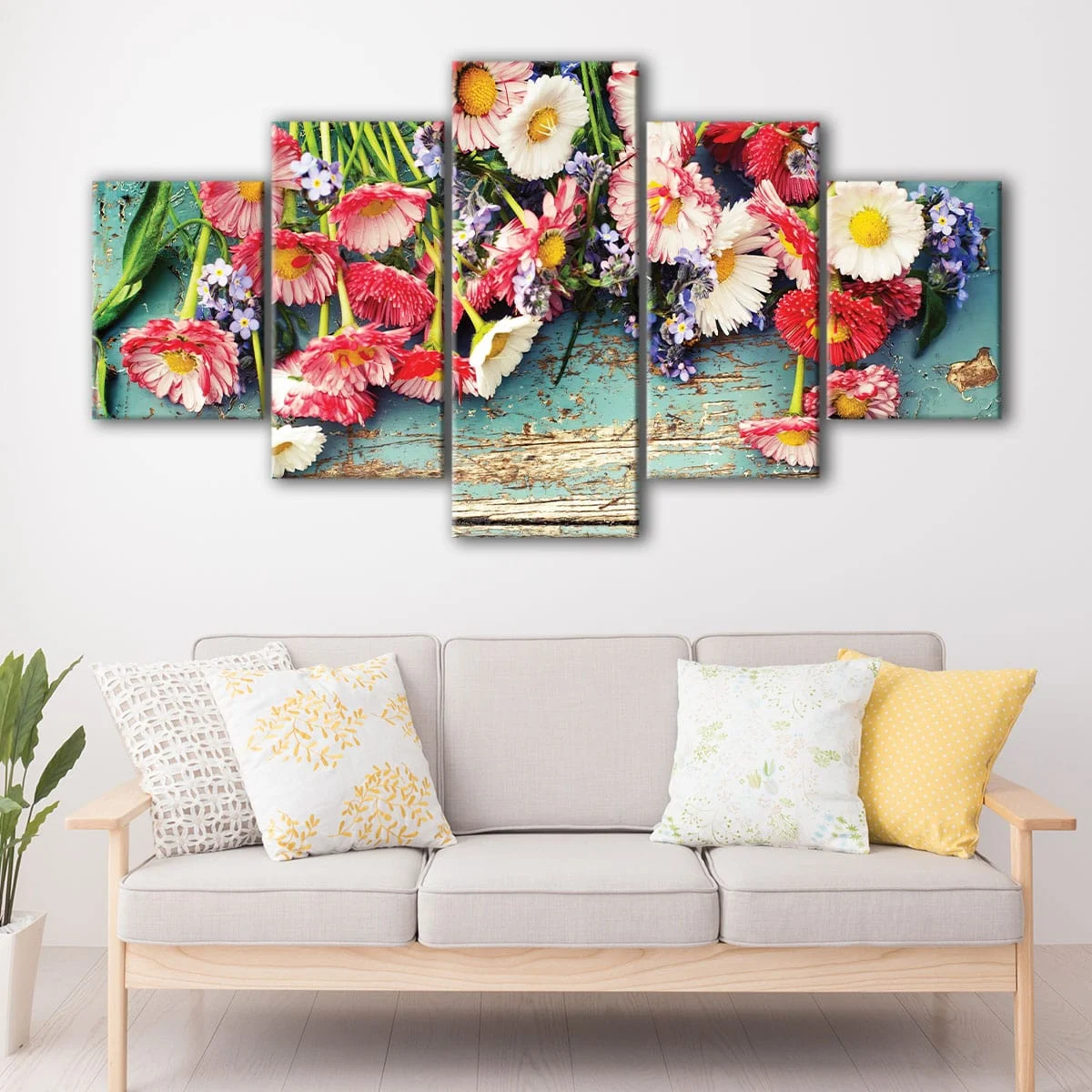 Flowers Bucket canvas art