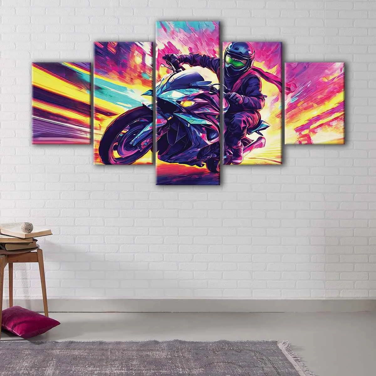 Furious Biker canvas art