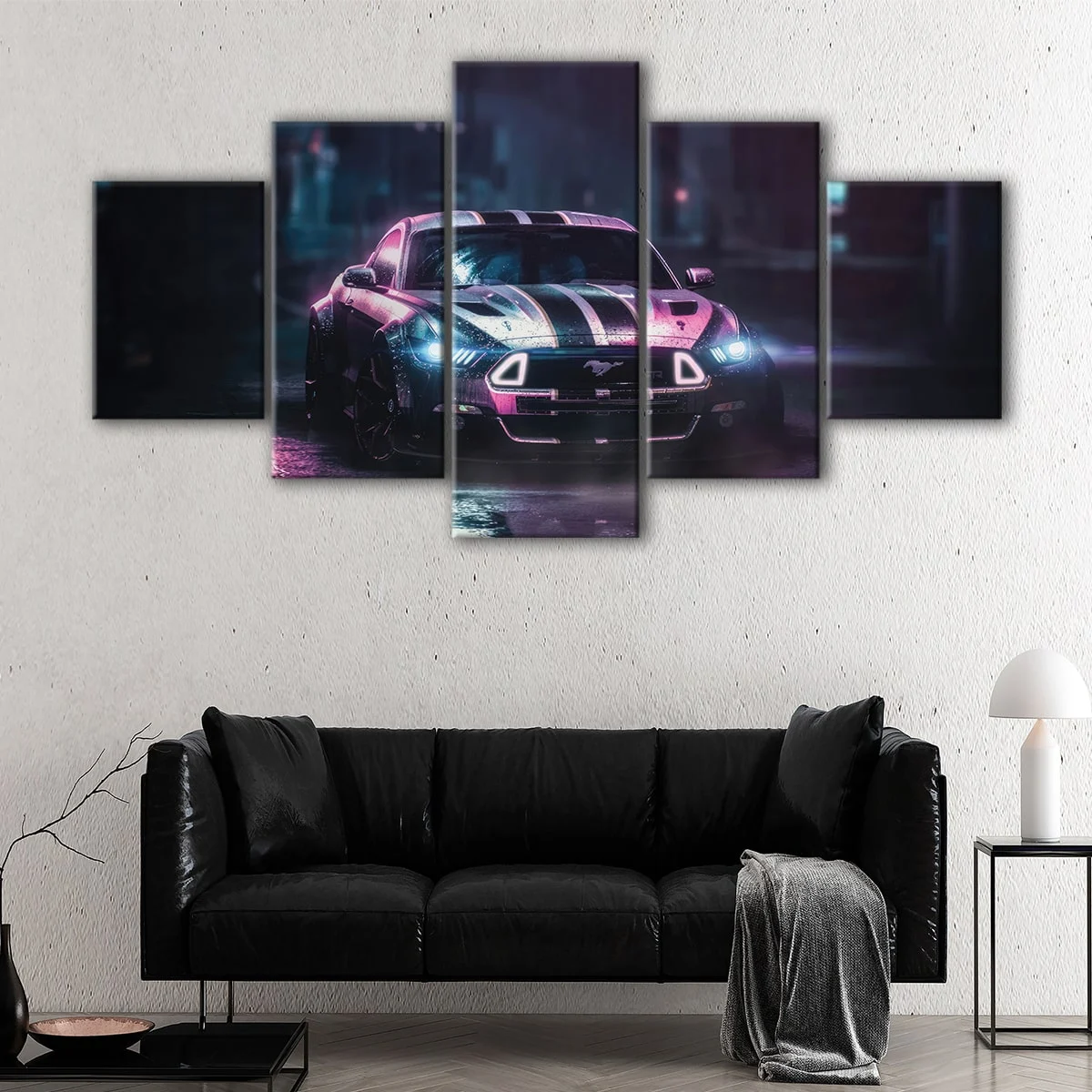 Furious Ford Mustang canvas art