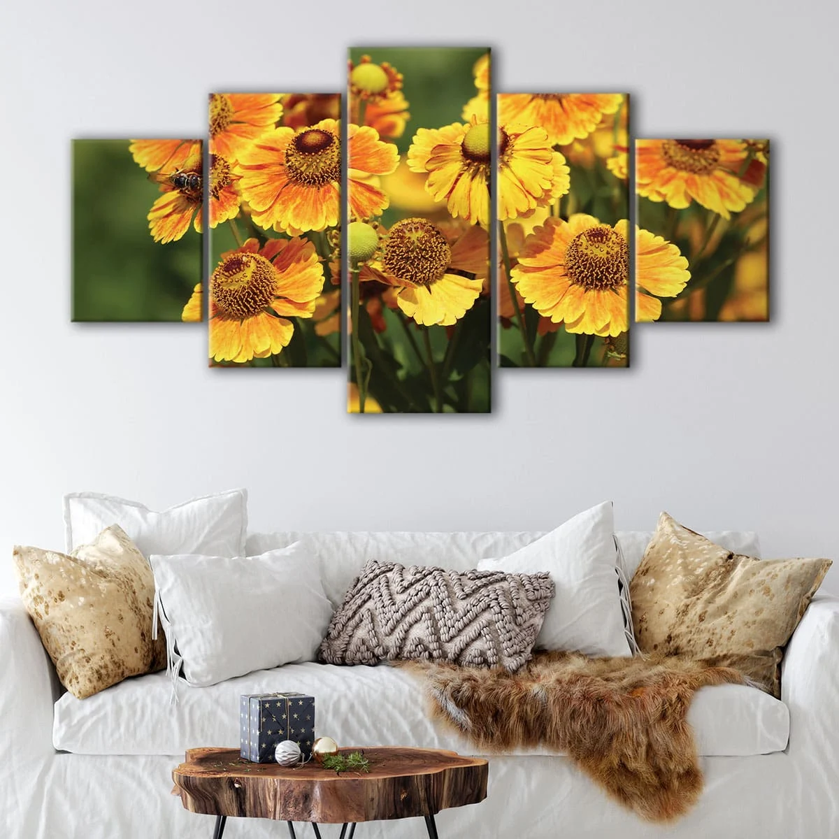 Helenium Flowers canvas art