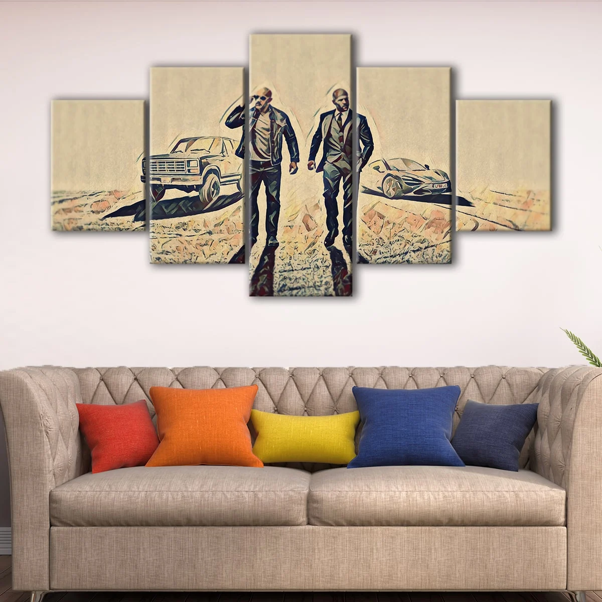 Hobbs and Shaw canvas art