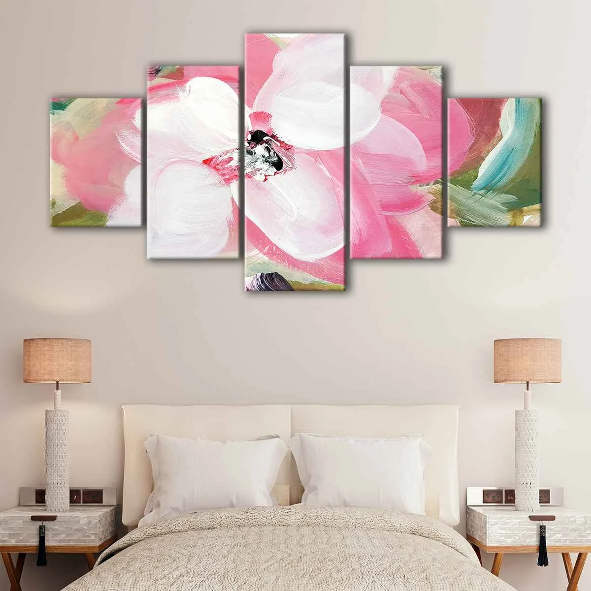Pink Flower Abstract canvas art
