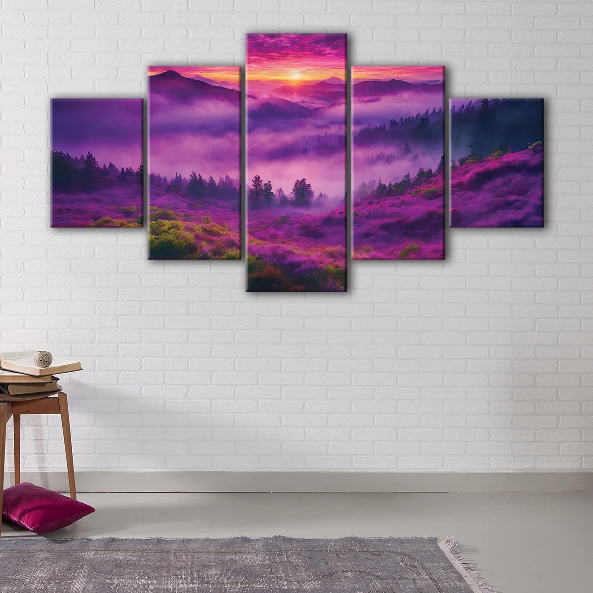 Purple Forest Fog canvas art