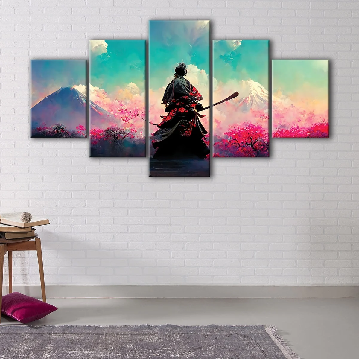 Samurai Cherry Blossom canvas art