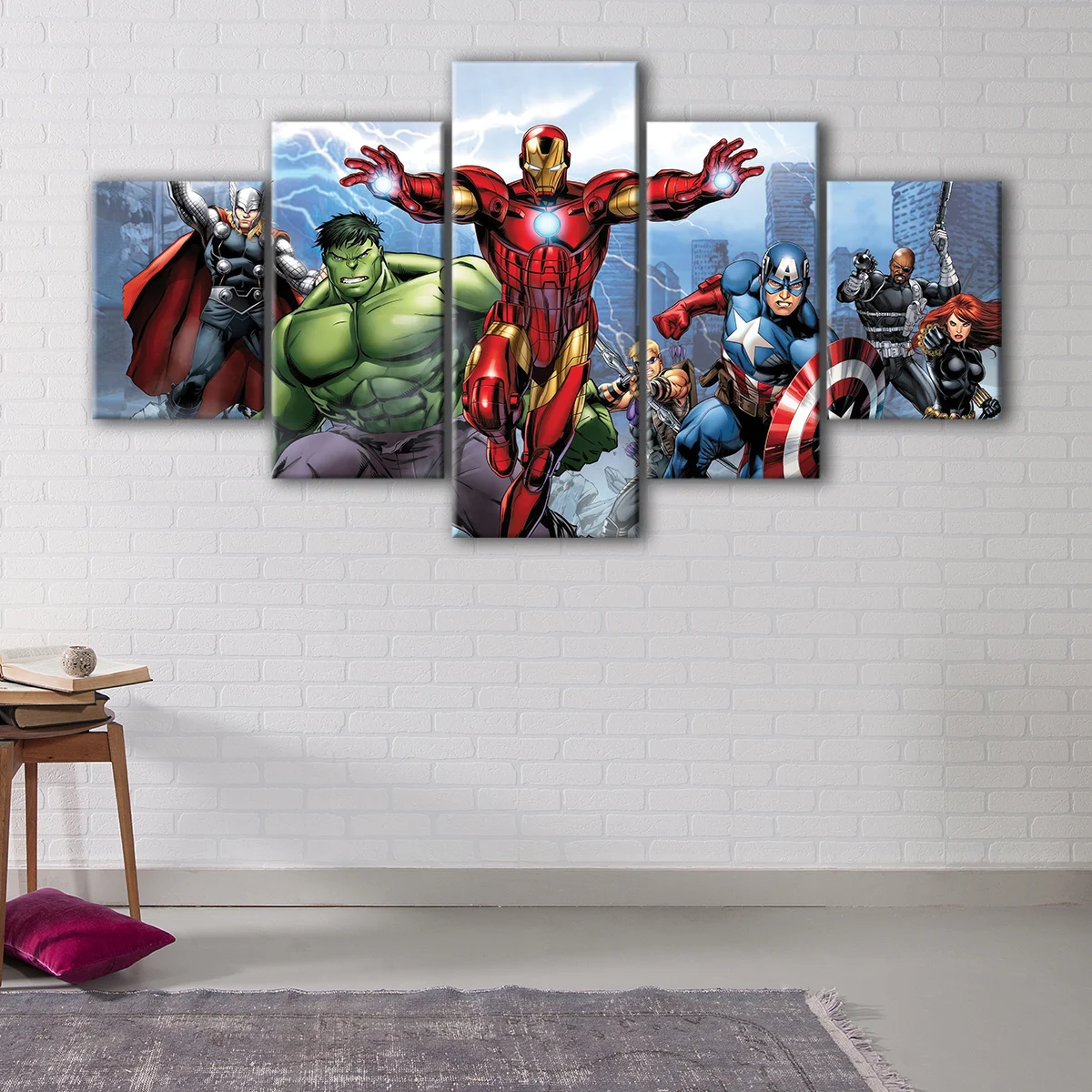 Superheroes League canvas art