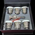 Hand-Hammered Copper and Porcelain Coffee Cup Gift Set