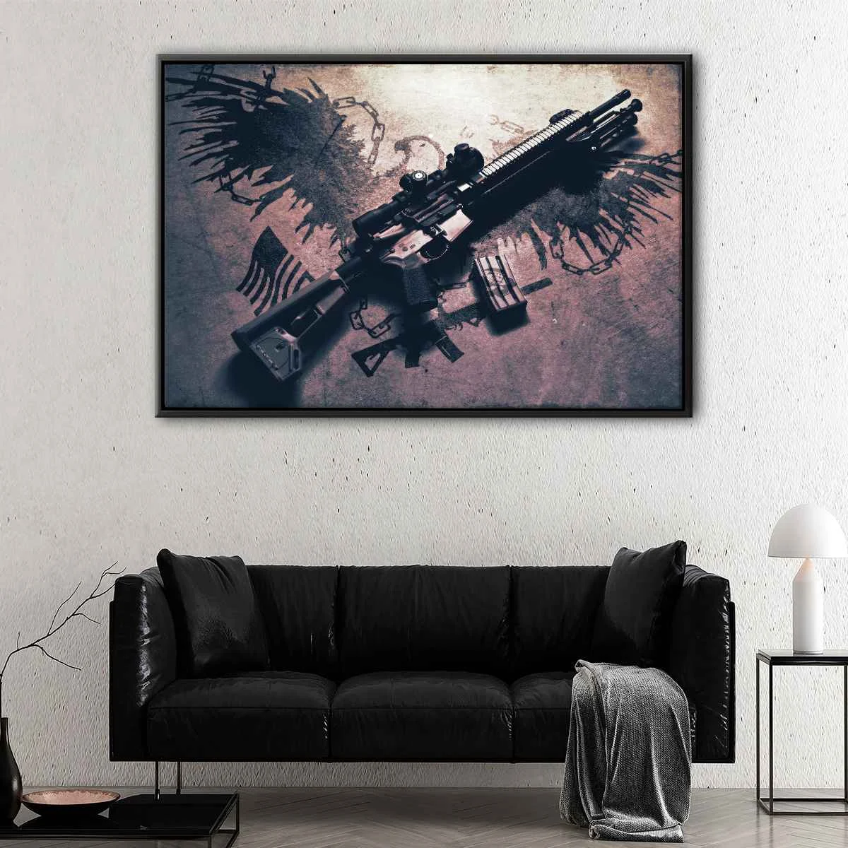 AR 15 Rifle canvas art
