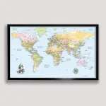 Atlas World Map with Push Pins - Image 7